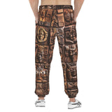 Men's Sweatpants Ancient Mayan Wooden Carvings