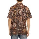 Hawaiian Shirt Ancient Mayan Wooden Carvings