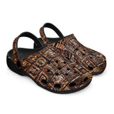 Classic Clogs Ancient Mayan Wooden Carvings