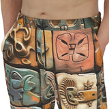 Men's Sweatpants Mosaic Traditional Mayan Symbols
