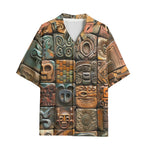 Hawaiian Shirt Mosaic Traditional Mayan Symbols
