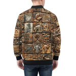 Bomber Jacket Various Tribal Motifs Tile