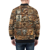 Bomber Jacket Various Tribal Motifs Tile
