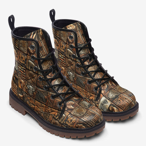 Leather Boots Various Tribal Motifs Tile