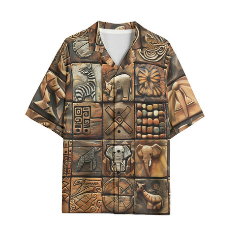 Hawaiian Shirt Various Tribal Motifs Tile