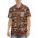 Men's Polo Shirt Tribal Tile Mosaic