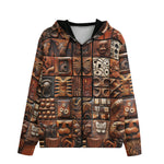 Men's Zip Up Hoodie Tribal Tile Mosaic