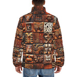 Down-Padded Puffer Jacket Tribal Tile Mosaic