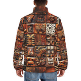 Down-Padded Puffer Jacket Tribal Tile Mosaic