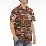 Men's Polo Shirt Tribal Tile Mosaic