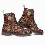 Leather Boots Tribal Tile Mosaic