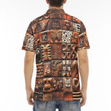 Men's Polo Shirt Tribal Tile Mosaic