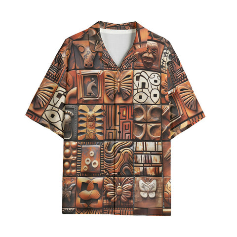 Hawaiian Shirt Tribal Tile Mosaic