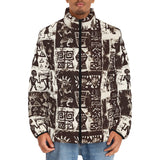Down-Padded Puffer Jacket Ancient African Tribal Patterns
