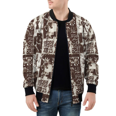Bomber Jacket Ancient African Tribal Patterns