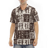 Men's Polo Shirt Ancient African Tribal Patterns