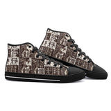 High-Top Canvas Shoes Ancient African Tribal Patterns