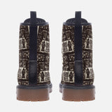 Leather Boots Ancient African Tribal Patterns