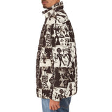 Down-Padded Puffer Jacket Ancient African Tribal Patterns