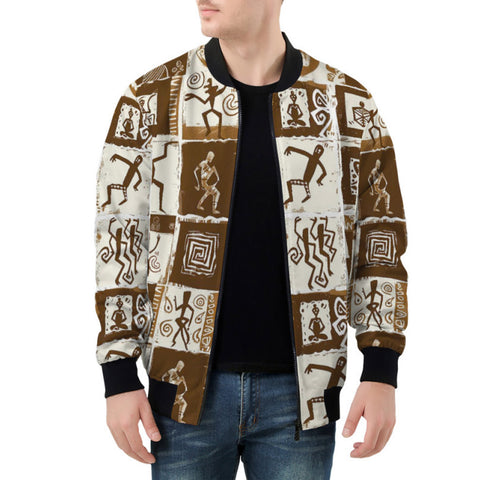 Bomber Jacket Ancient African Tribal Patterns