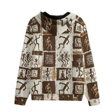 Men's Zip Up Hoodie Ancient African Tribal Patterns