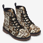 Leather Boots Ancient African Tribal Patterns