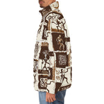 Down-Padded Puffer Jacket Ancient African Tribal Patterns