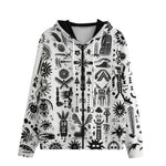 Men's Zip Up Hoodie Ancient Mythology Symbols