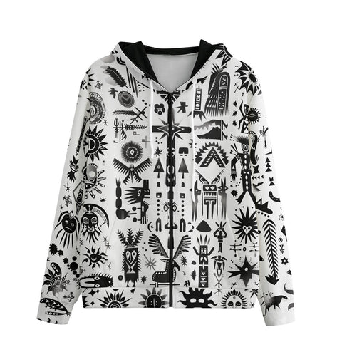 Men's Zip Up Hoodie Ancient Mythology Symbols