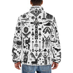 Down-Padded Puffer Jacket Ancient Mythology Symbols