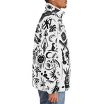 Down-Padded Puffer Jacket Ancient Mythology Symbols