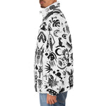 Down-Padded Puffer Jacket Ancient Mythology Symbols