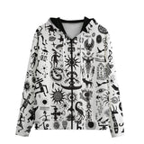 Men's Zip Up Hoodie Ancient Mythology Symbols