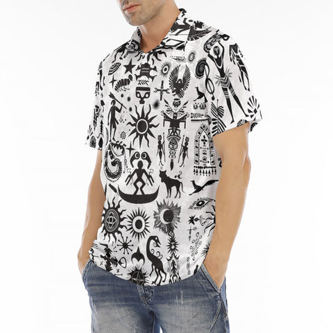Men's Polo Shirt Ancient Mythology Symbols