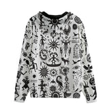 Men's Zip Up Hoodie Ancient Mythology Symbols