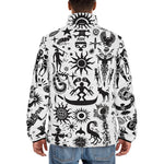 Down-Padded Puffer Jacket Ancient Mythology Symbols