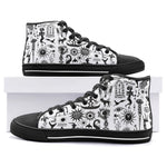 High-Top Canvas Shoes Ancient Mythology Symbols