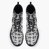 Casual Leather Chunky Boots Ancient Mythology Symbols