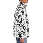 Down-Padded Puffer Jacket Ancient Mythology Symbols