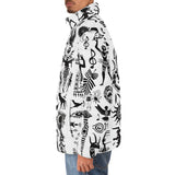 Down-Padded Puffer Jacket Ancient Mythology Symbols