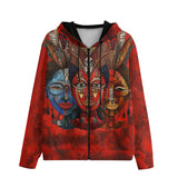 Men's Zip Up Hoodie African Motifs