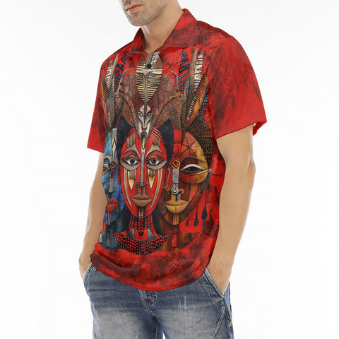 Men's Polo Shirt African Motifs