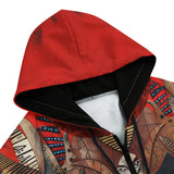 Men's Zip Up Hoodie African Motifs