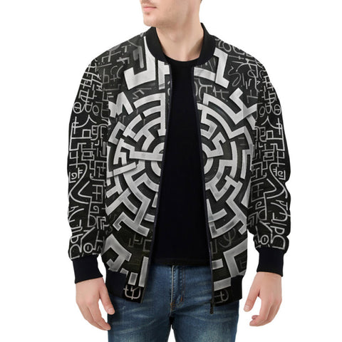 Bomber Jacket Mystical Maze Artwork