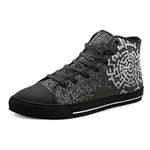 High-Top Canvas Shoes Mystical Maze Artwork