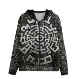 Men's Zip Up Hoodie Mystical Maze Artwork