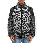 Down-Padded Puffer Jacket Mystical Maze Artwork