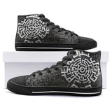 High-Top Canvas Shoes Mystical Maze Artwork