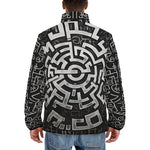 Down-Padded Puffer Jacket Mystical Maze Artwork