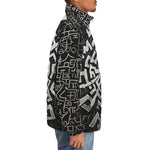 Down-Padded Puffer Jacket Mystical Maze Artwork